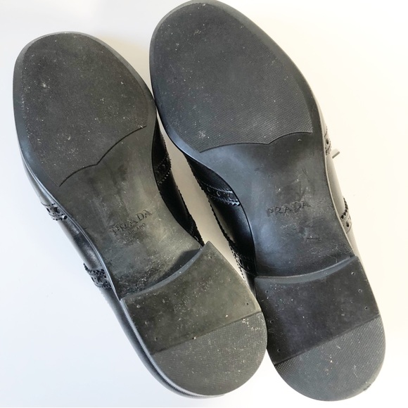Prada Men’s Black Lace Up Dress Shoes - Picture 8 of 8